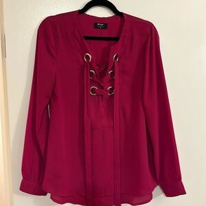 Nasty Gal Lace Up Blouse
